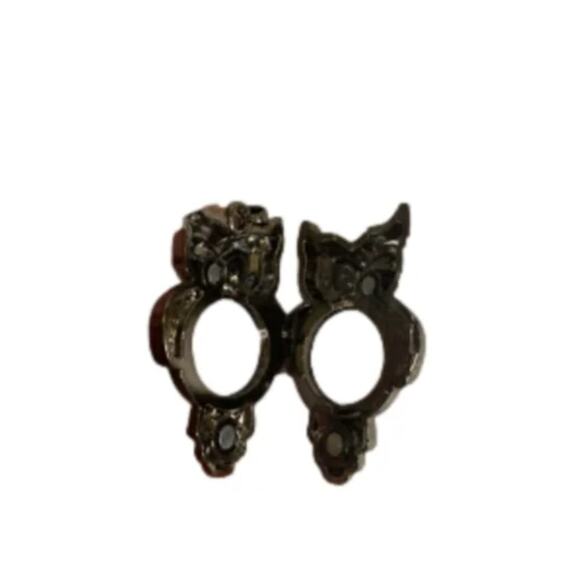 Owl Magnifying Glass Pendant Necklace Charm Gothic Steampunk Silver - Picture 3 of 3